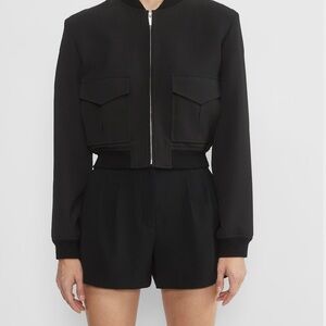 Babaton Pleated Mini Short in Black